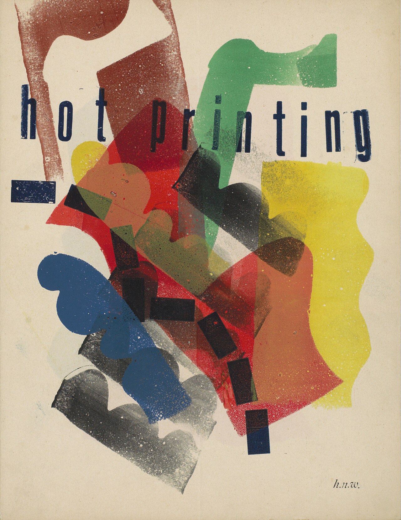 Hot printing van H.N. Werkman by Hendrik Nicolaas Werkman