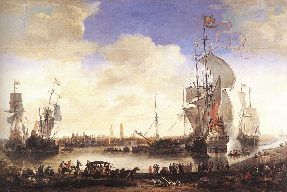 The Harbour Basin in Bruges by Hendrik van Minderhout