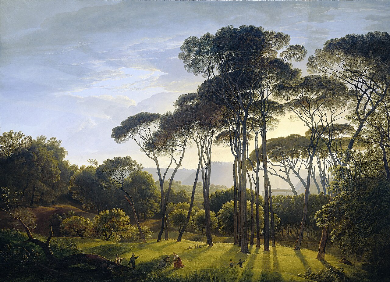 Italian Landscape with Umbrella Pines by Hendrik Voogd