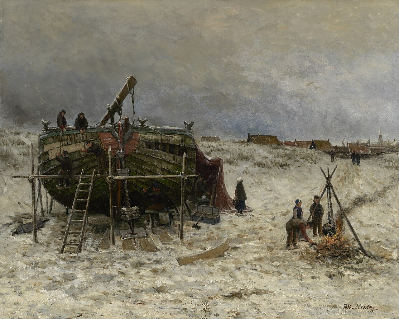Caulking by Hendrik Willem Mesdag