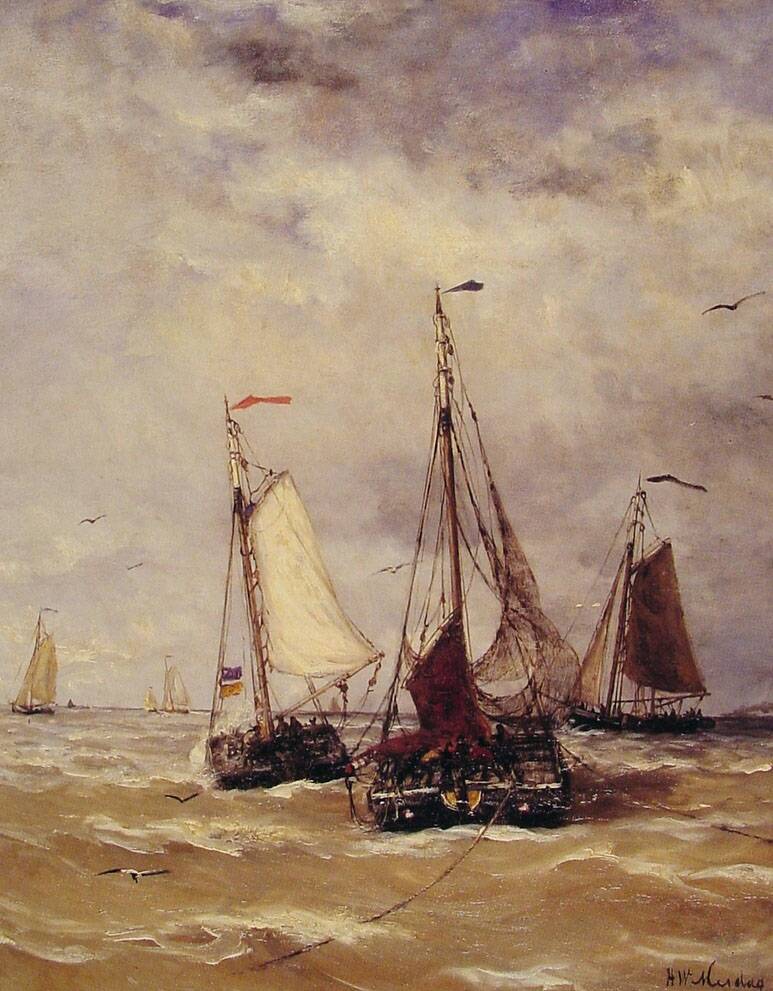 Preparations for departure by Hendrik Willem Mesdag