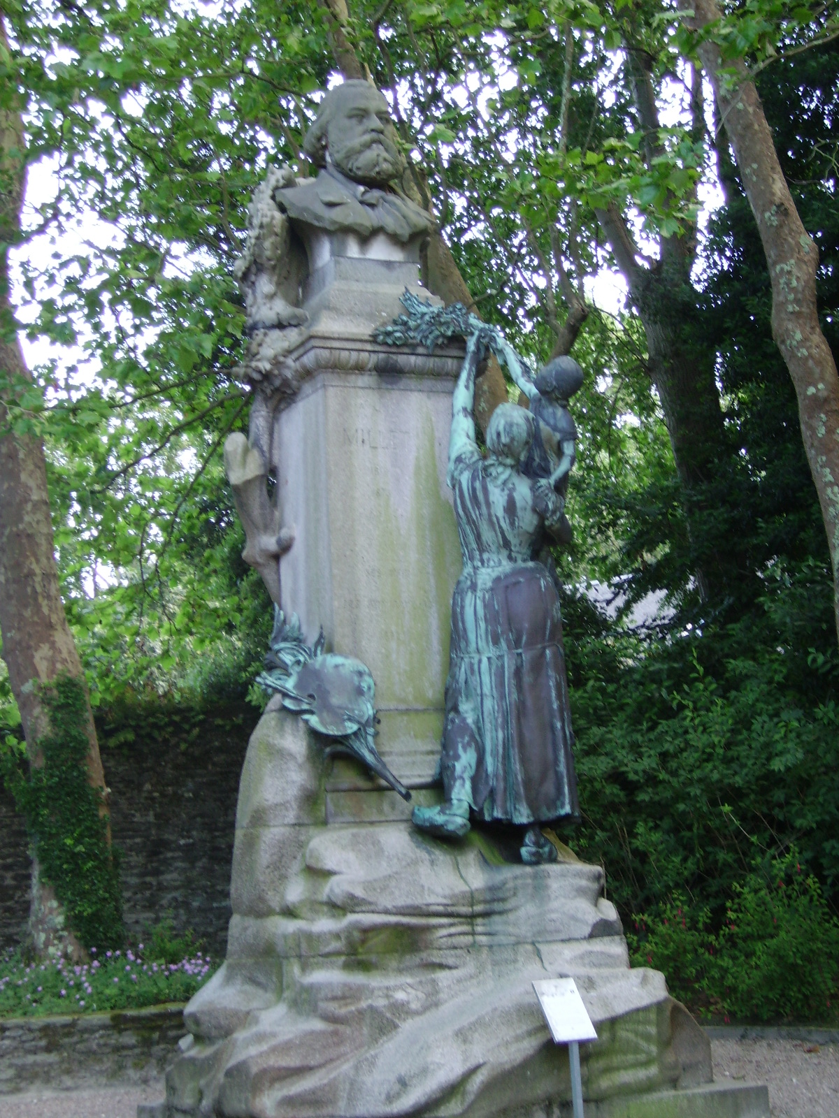 Statue de Jean-François Millet, Cherbourg by Henri Chapu
