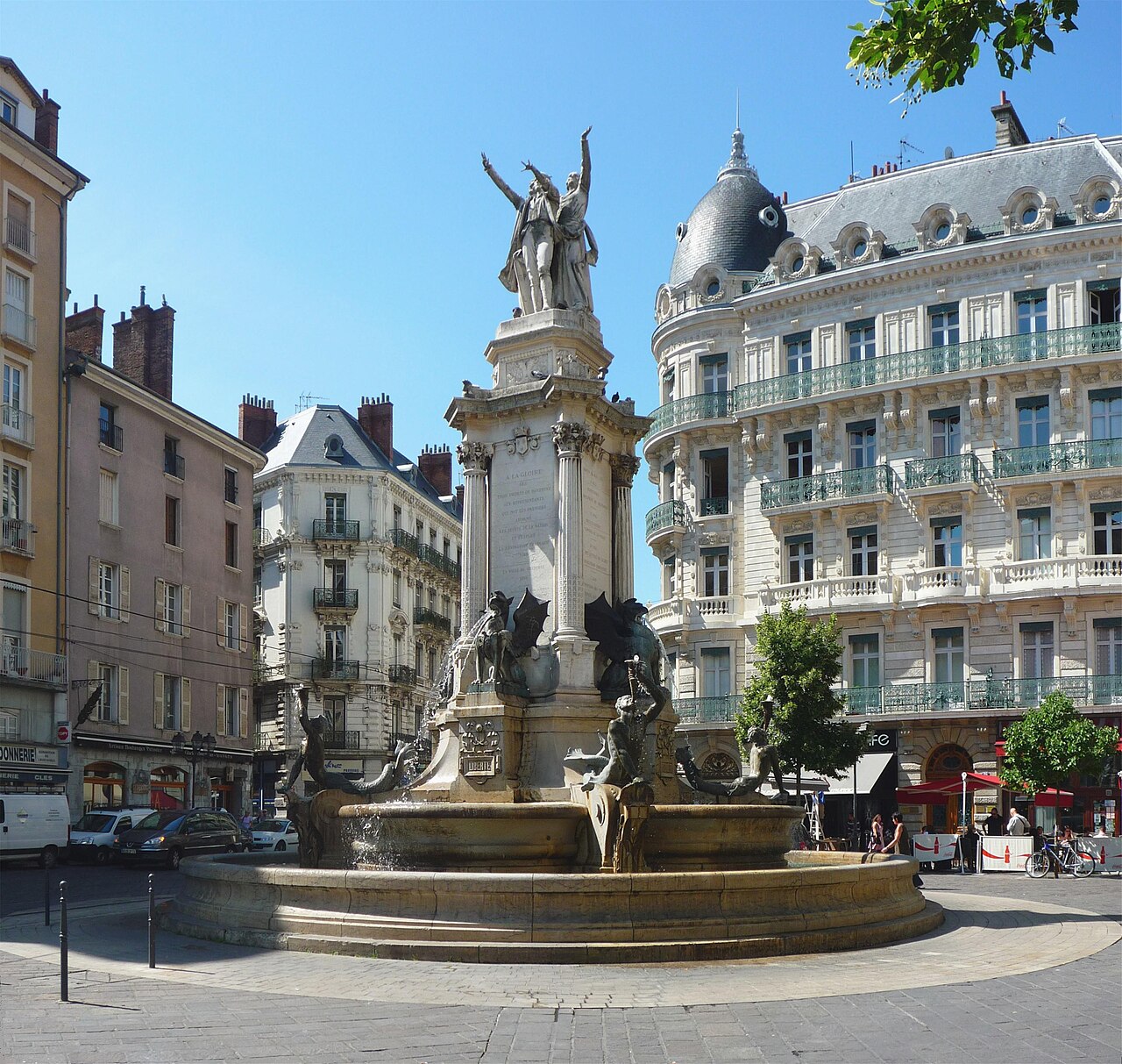 Fountain of the three orders, Grenoble by Henri Ding