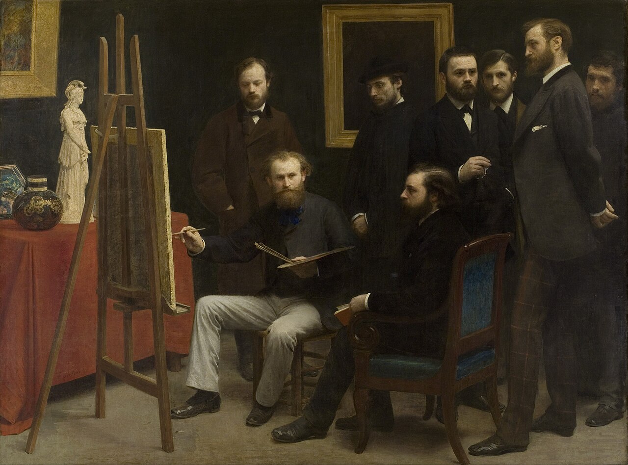 A Studio at Les Batignolles by Henri Fantin-Latour