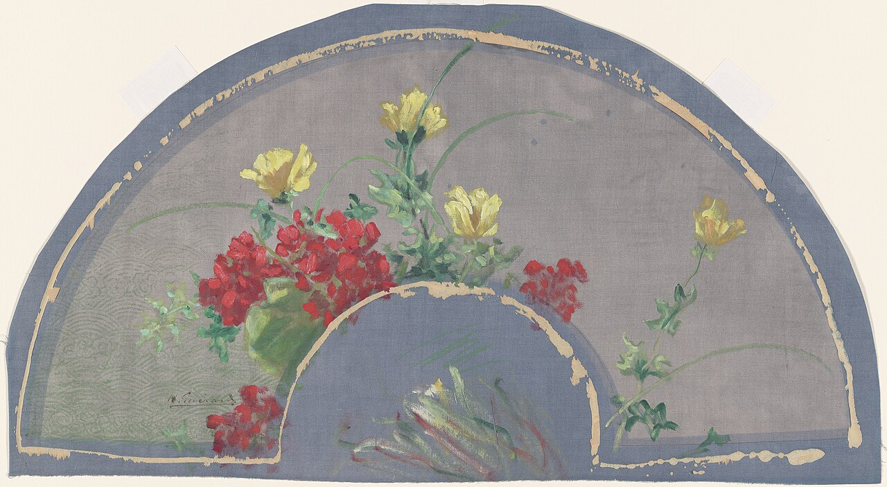 Fan with Poppies by Henri Guérard