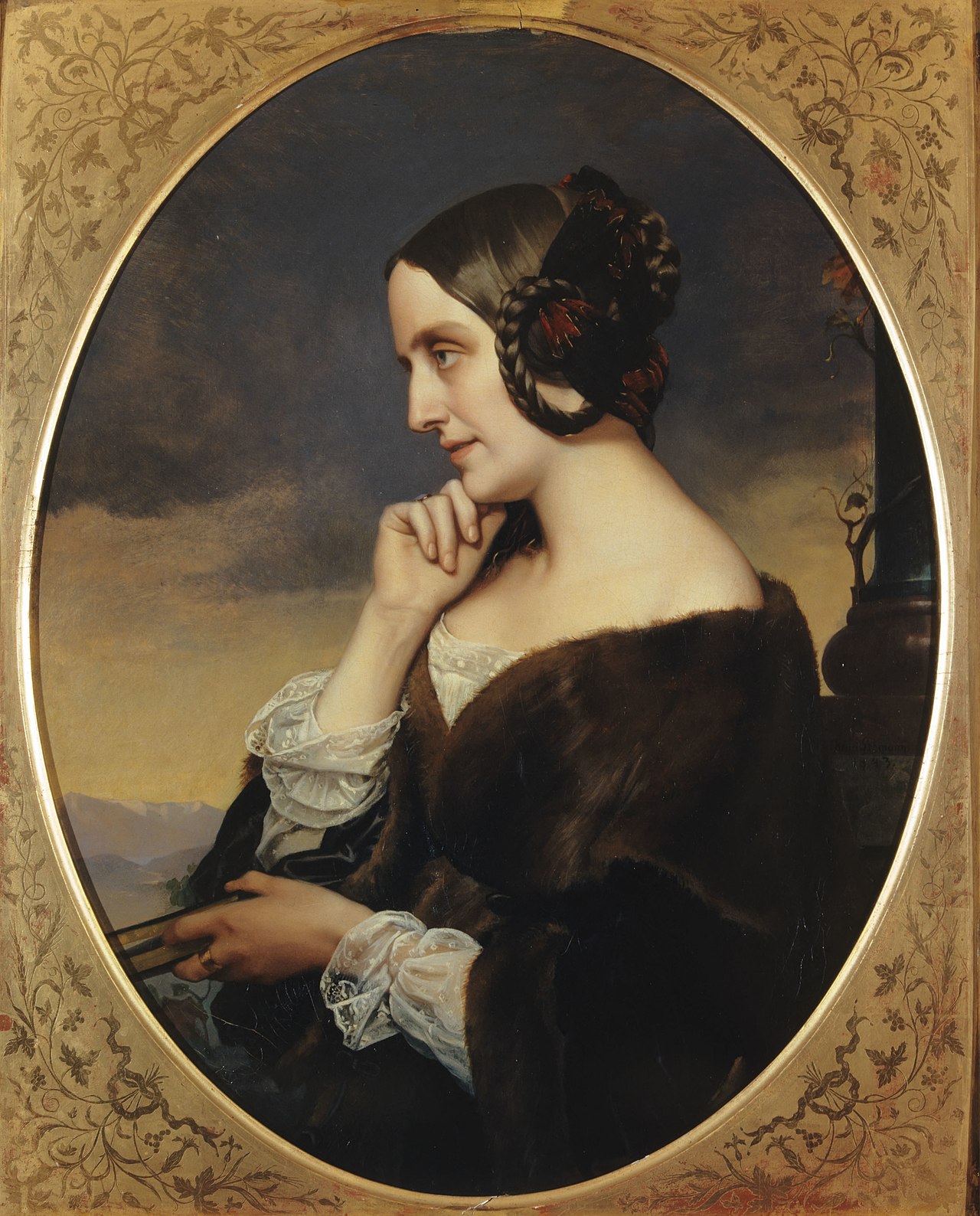 Portrait of Marie de Flavigny, comtesse d'Agoult by Henri Lehmann