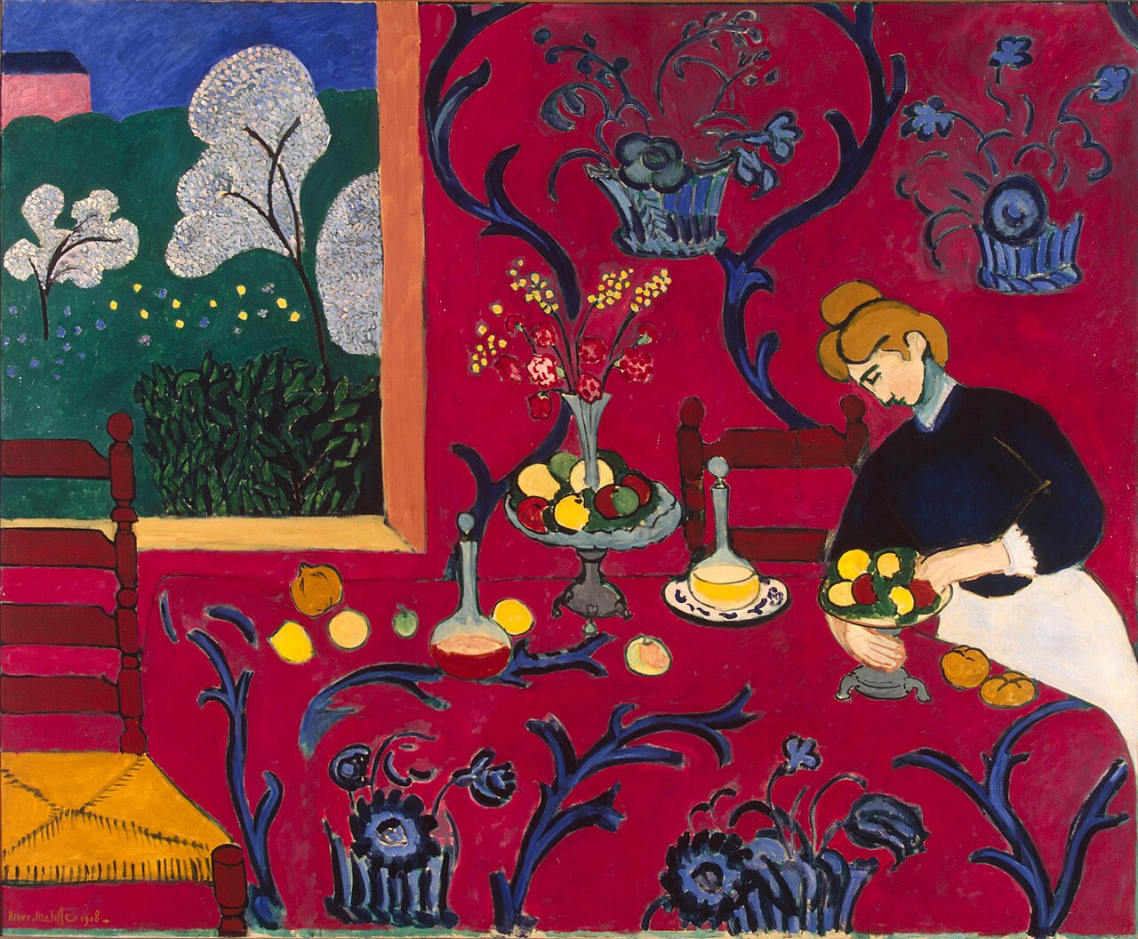 The Dessert: Harmony in Red (The Red Room) by Henri Matisse