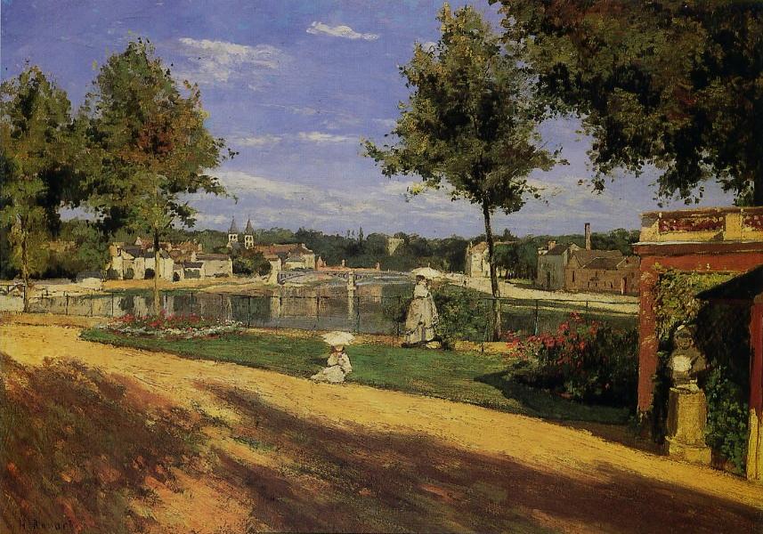 Terrace on the Banks of the Seine at Melun by Henri Rouart