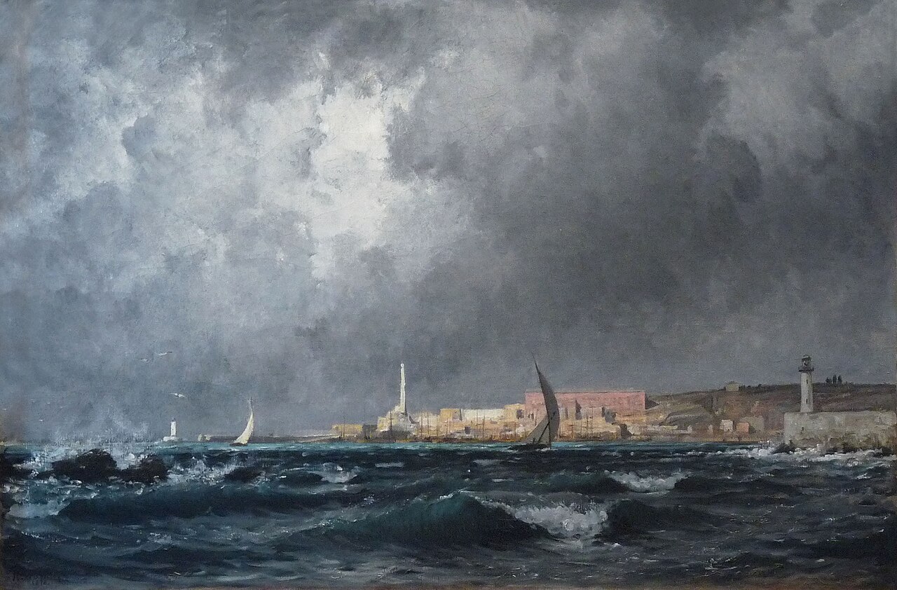 Entrance to the port of Genoa by Henri Zuber