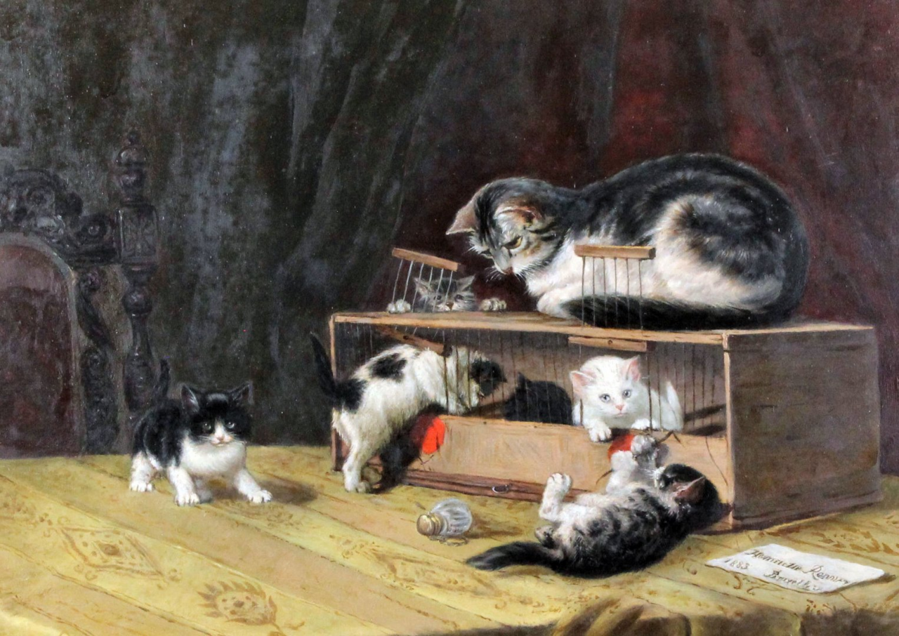 New Tenants by Henriëtte Ronner-Knip