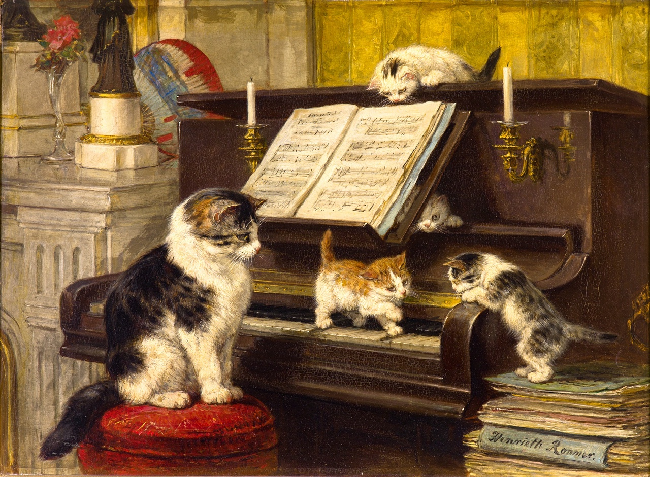 The Piano Lesson by Henriëtte Ronner-Knip