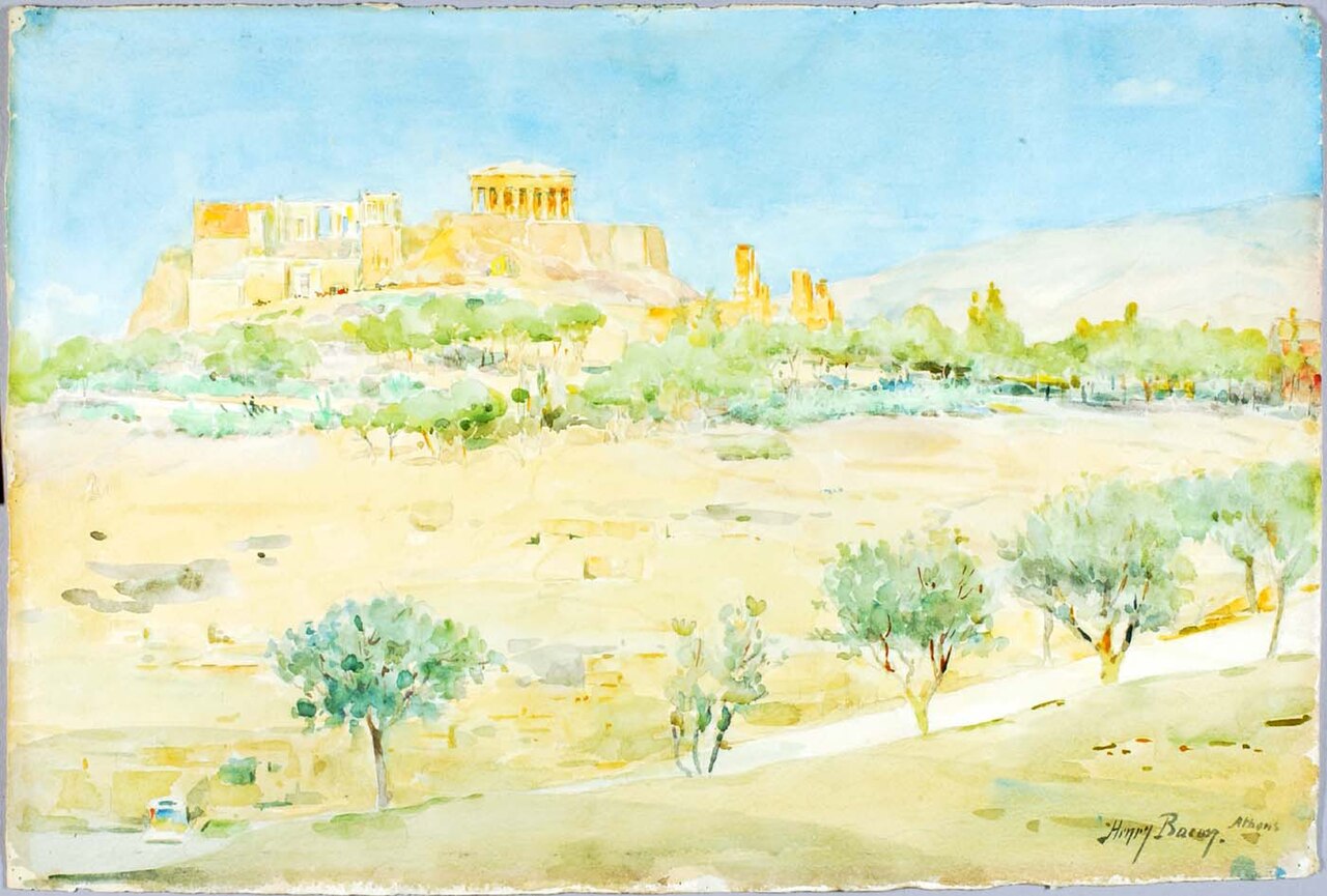 General View of the Acropolis at Sunset by Henry Bacon