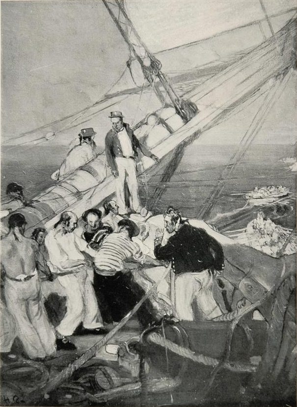 Forecastle of the Constitution During the Chase—War of 1812 by Henry Reuterdahl