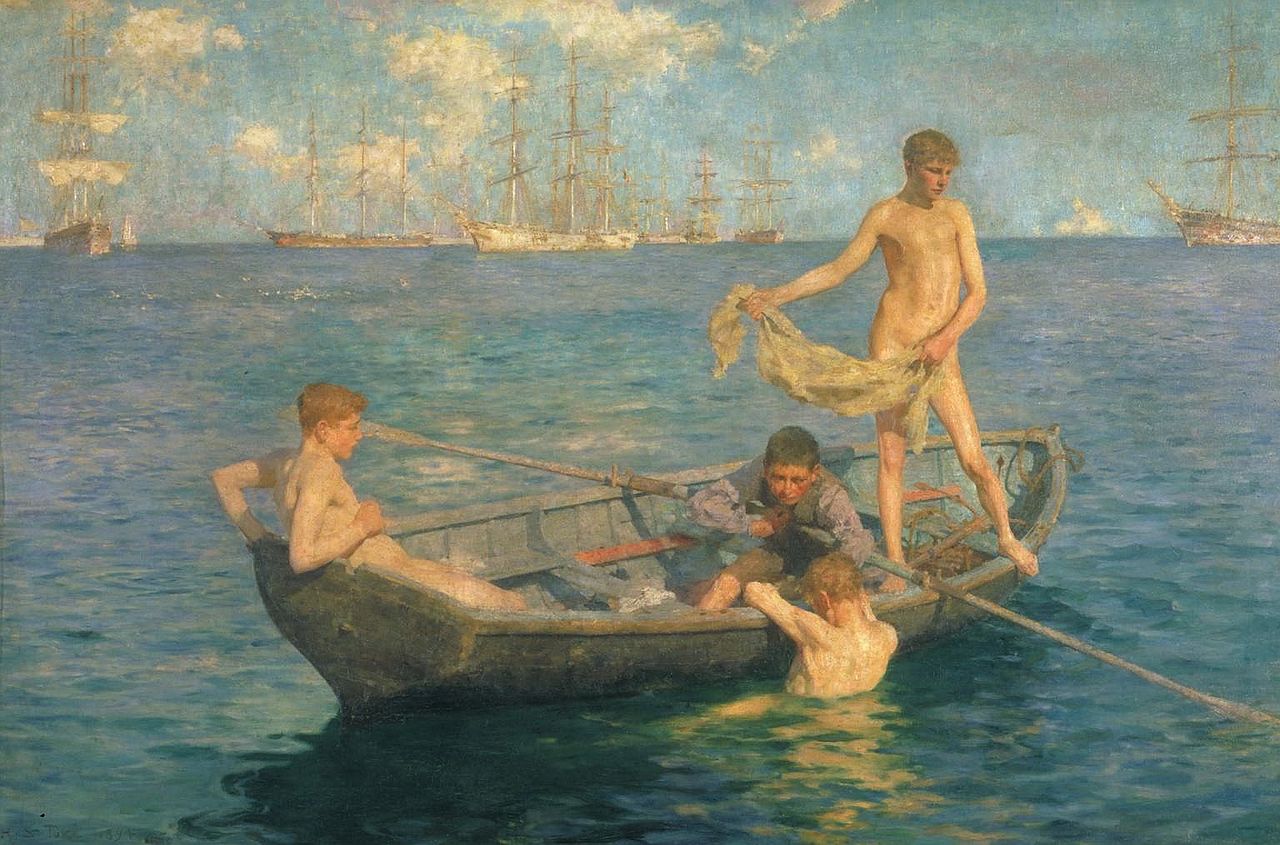 August Blue by Henry Scott Tuke