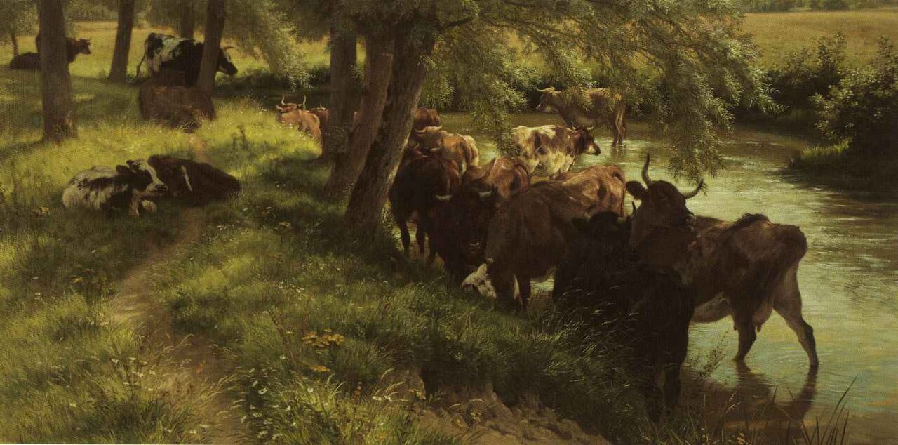 A Shady Spot on a Summers Day by Henry William Banks Davis