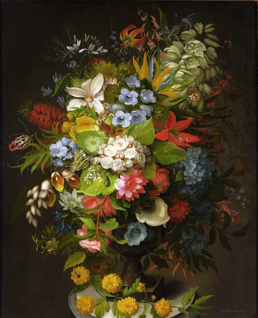 A bouquet of flowers in a vase. by Henryka Beyer