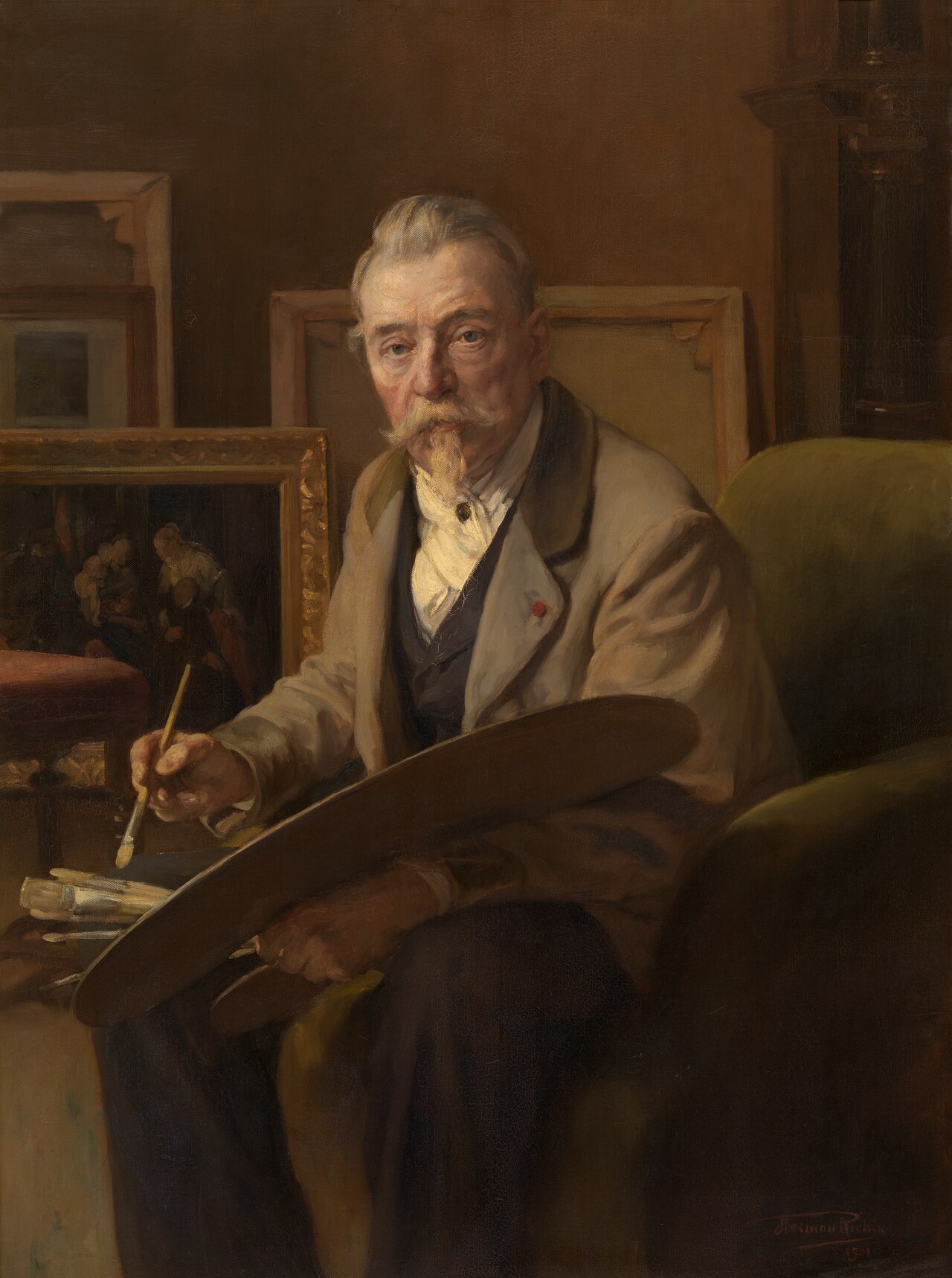 The Painter Alexandre Nestor Nicolas Robert by Herman Richir