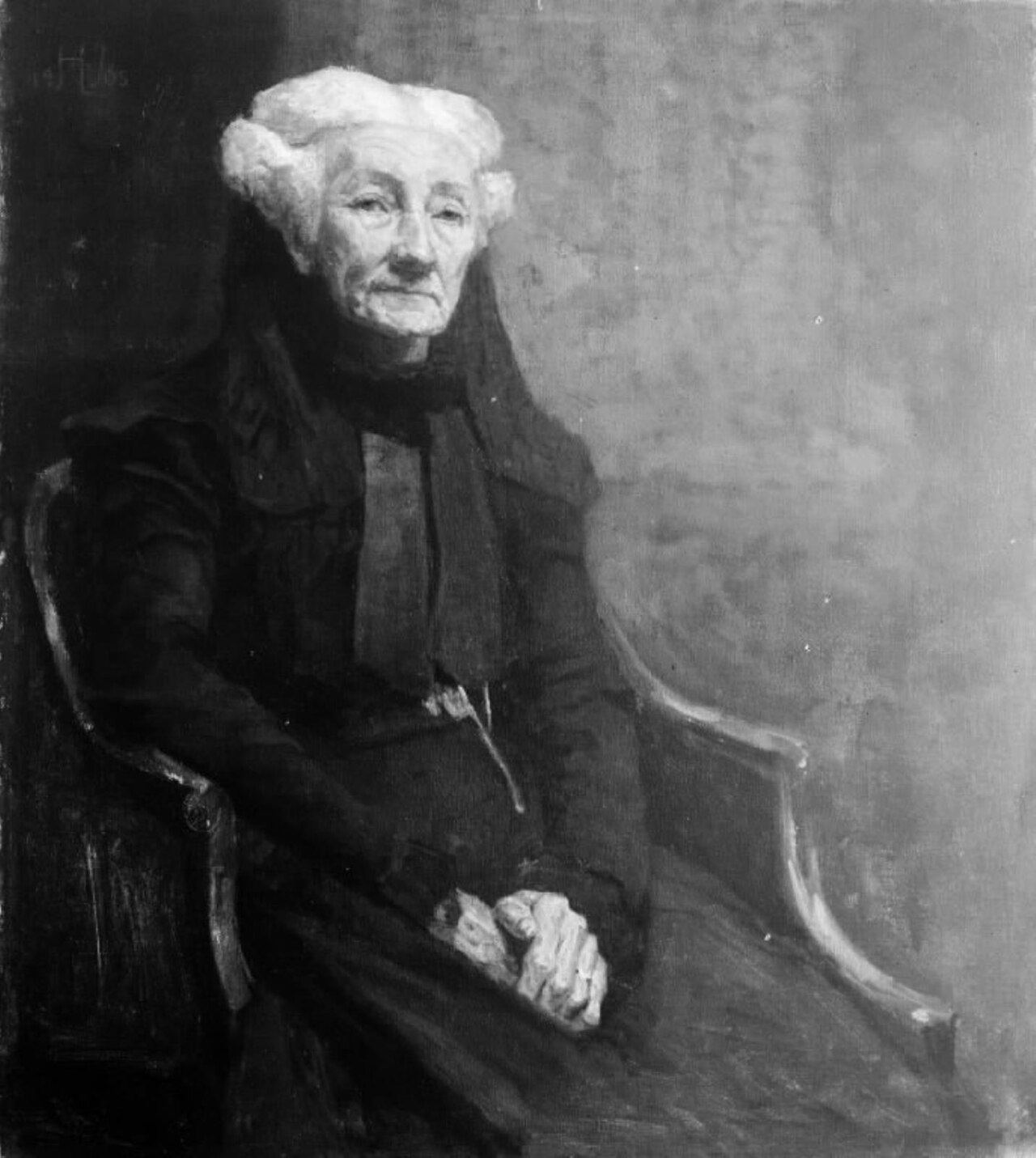 Dameportræt. Frøken Schmiegelow by Herman Vedel