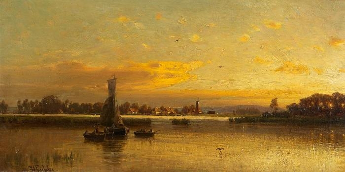 Evening atmosphere by Hermann Eschke