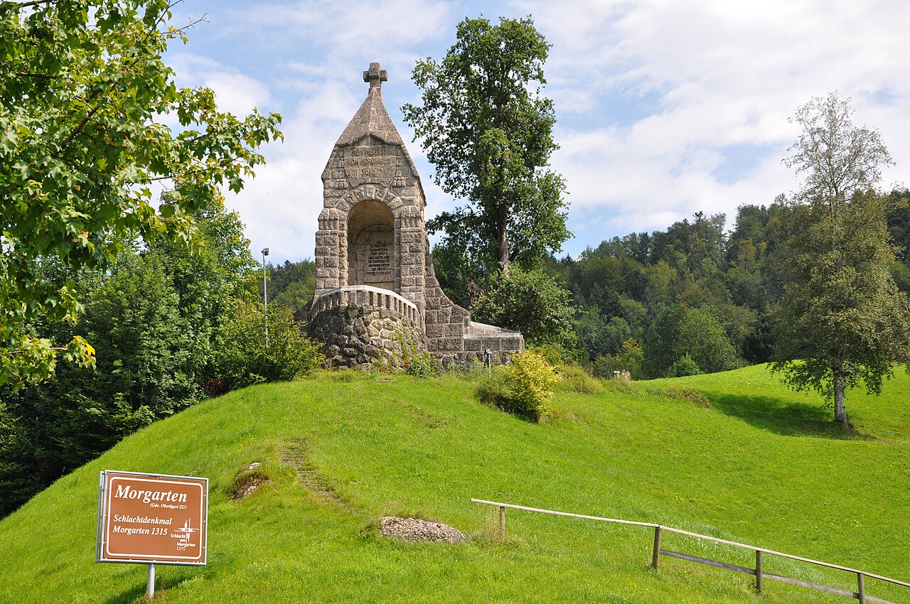 Morgarten battle monument by Hermann Haller