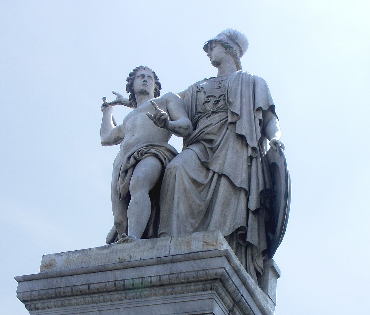 Athena Teaches the Young Man How to Use a Weapon by Hermann Schievelbein