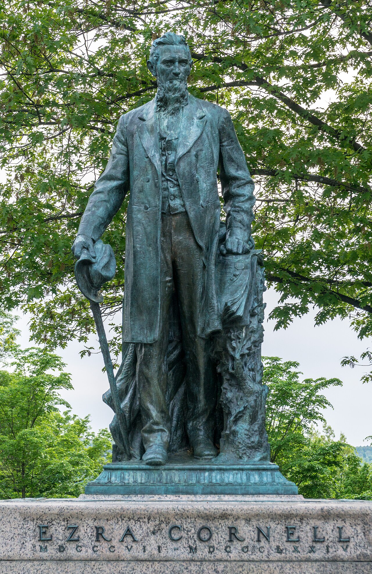 Ezra Cornell Monument by Hermon Atkins MacNeil