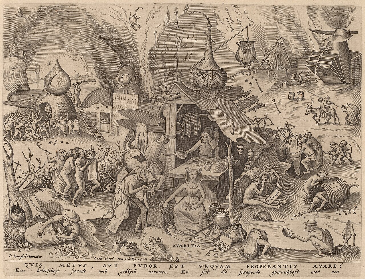 Avarice by Hieronymus Cock