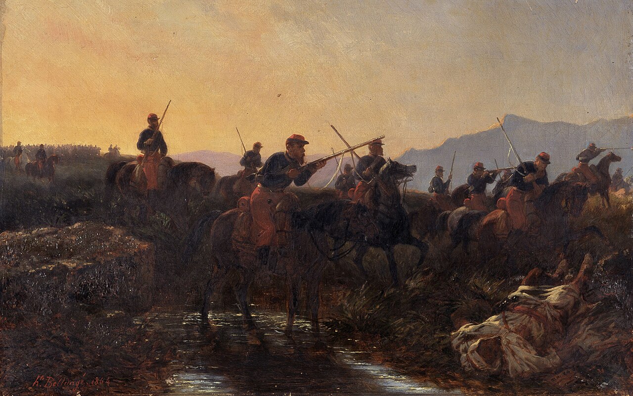 French Soldiers in North Africa by Hippolyte Bellangé