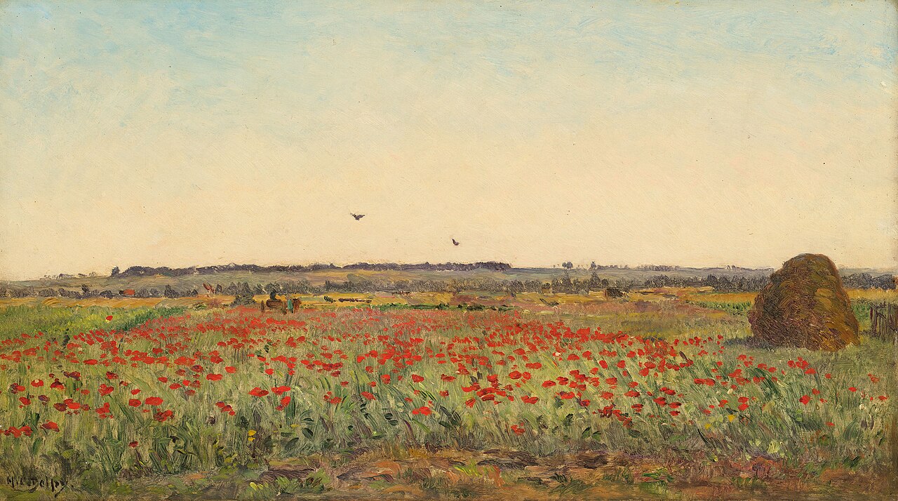 The poppy field by Hippolyte Camille Delpy