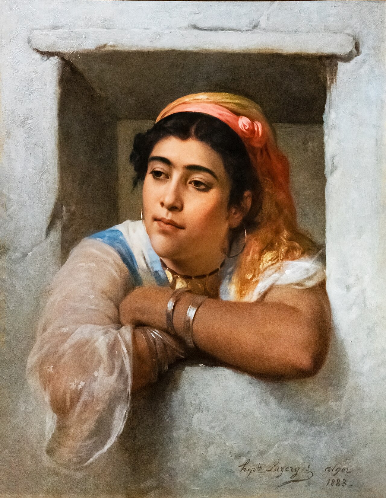 At the window by Hippolyte Lazerges