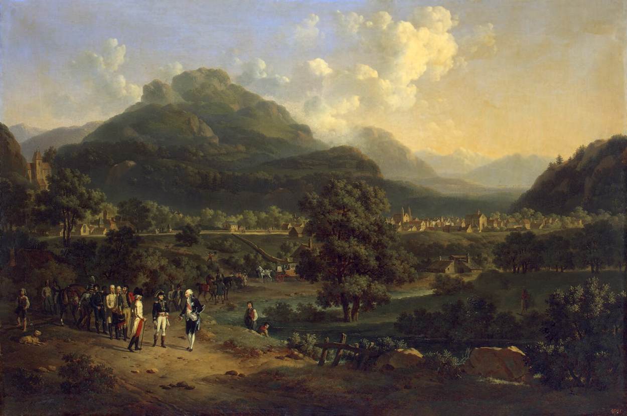 Meeting of Napoleon with the Ambassadors of the Austrian Emperor near Leoben, Steiermark on 7(18) April, 1797 by Hippolyte Lecomte