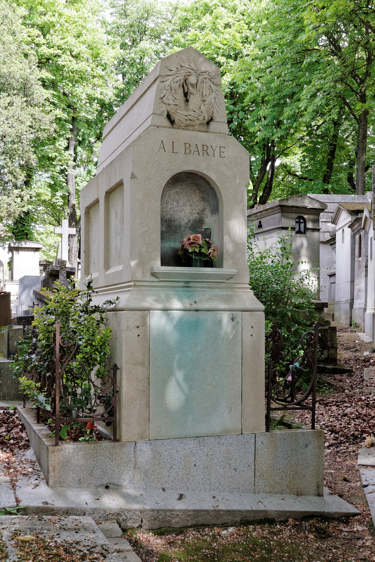 Grave of Barye by Hippolyte Moulin