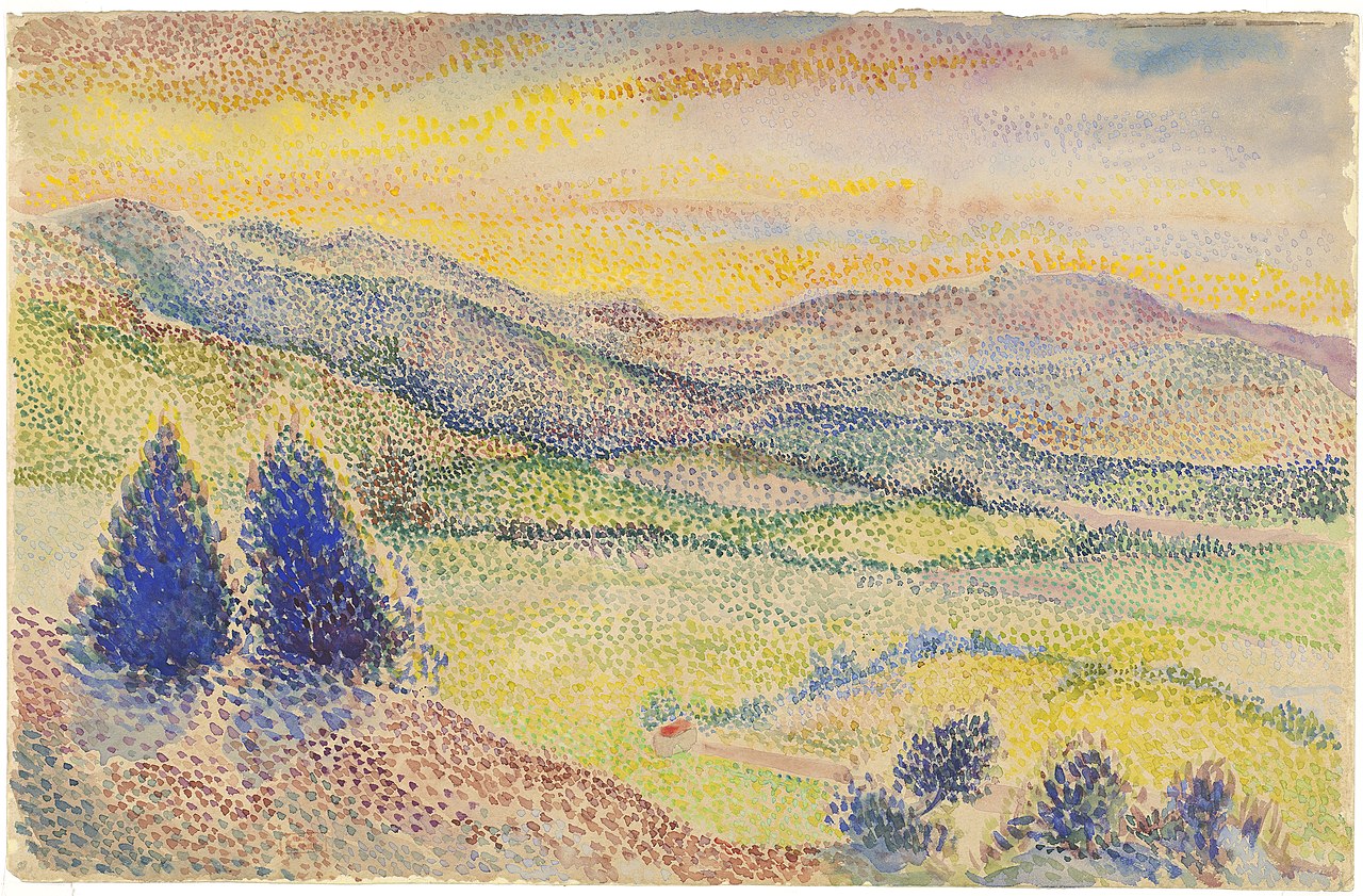 A Broad Valley at Sunset by Hippolyte Petitjean