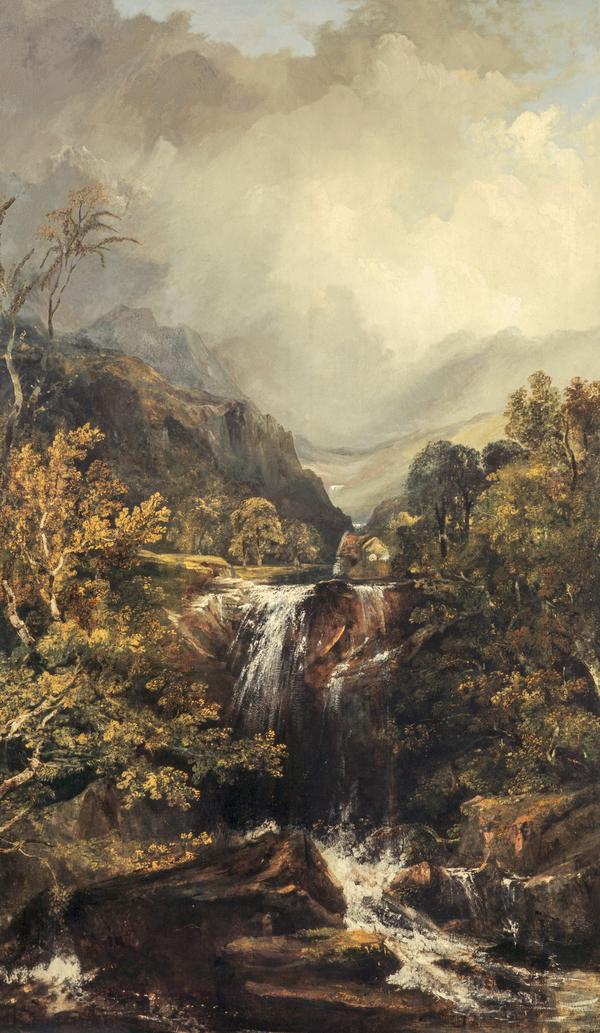 Highland Landscape with a Waterfall by Horatio McCulloch
