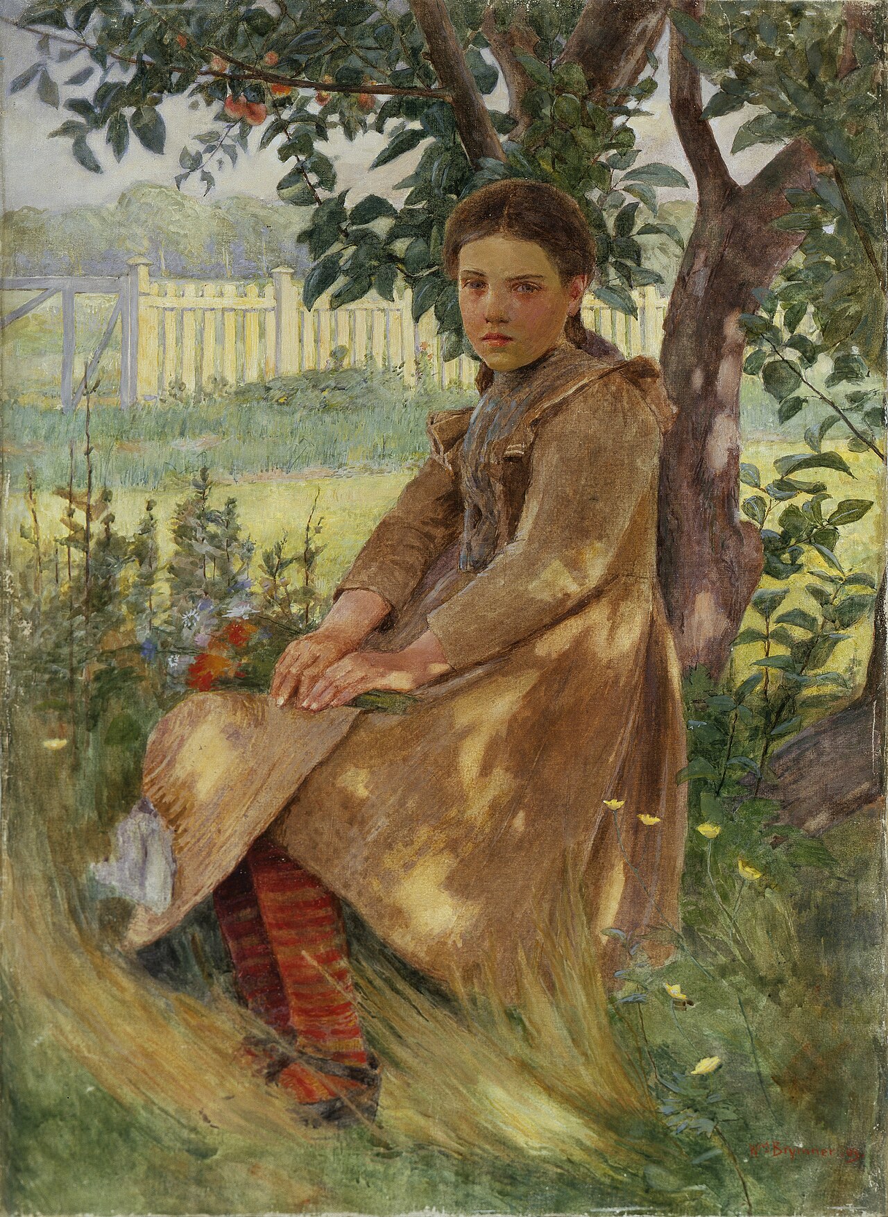 In the shade of the apple tree by Horatio Walker