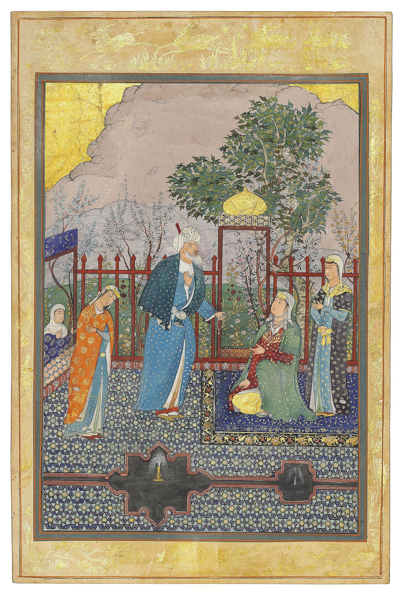 A Mullah Addressed by a Princess by Hossein Behzad