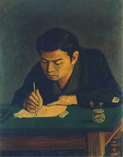 Portrait of Fukuchi Genichirō by Hōsui Yamamoto