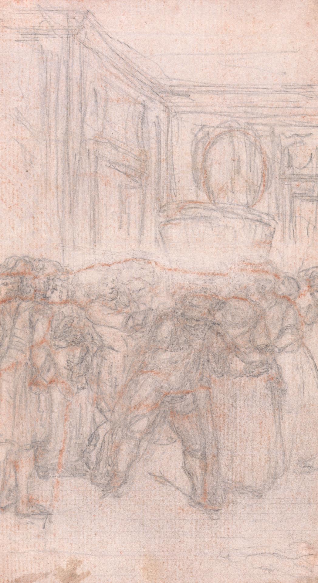 Design for an Engraving: Figures in an Interior by Hubert-François Gravelot