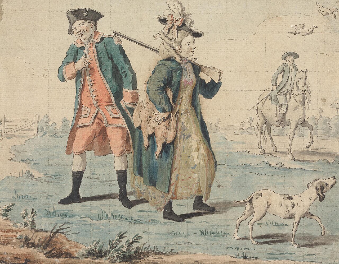 The Sporting Lady by Hubert-François Gravelot