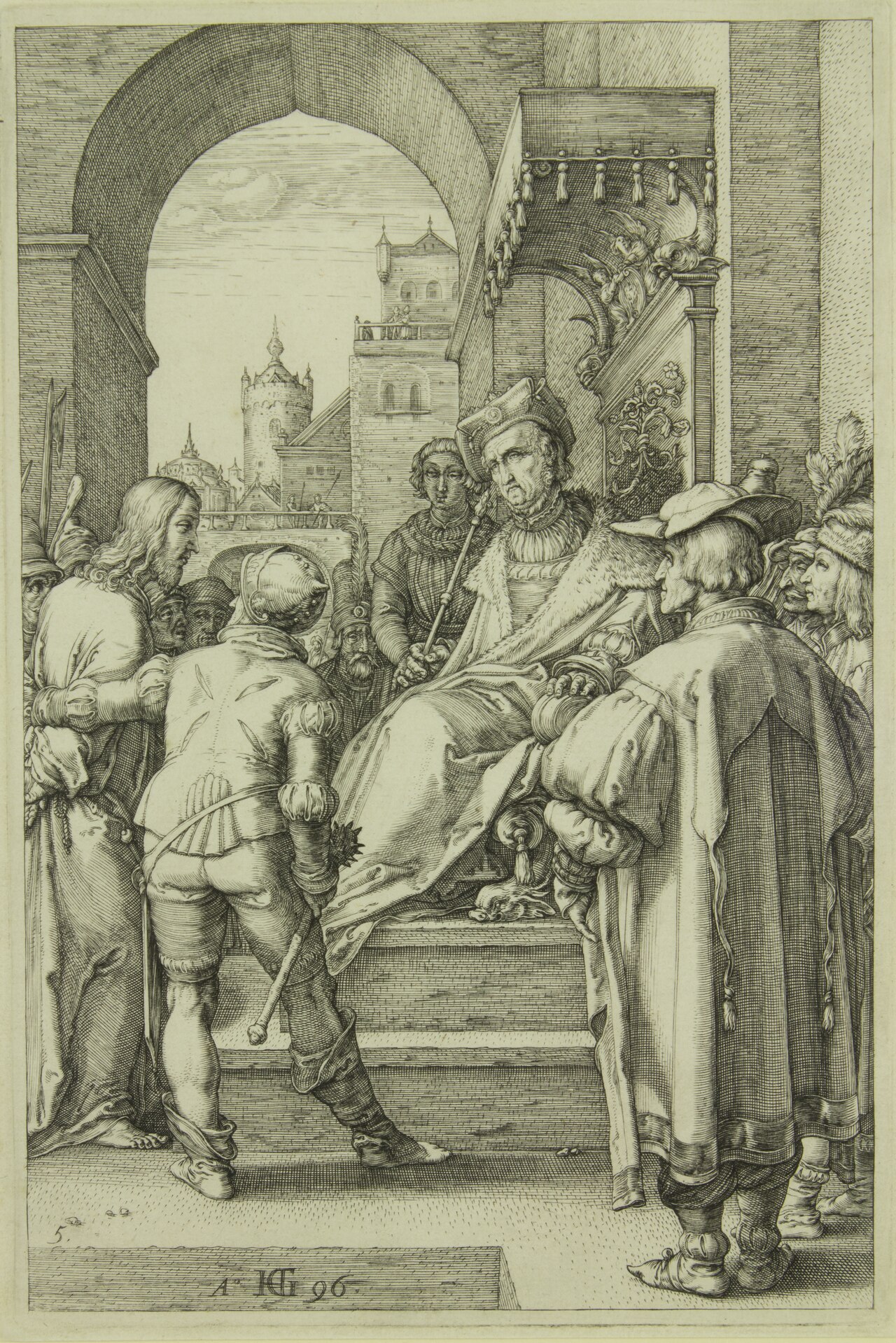 Christ Before Pilate by Hubert Goltzius