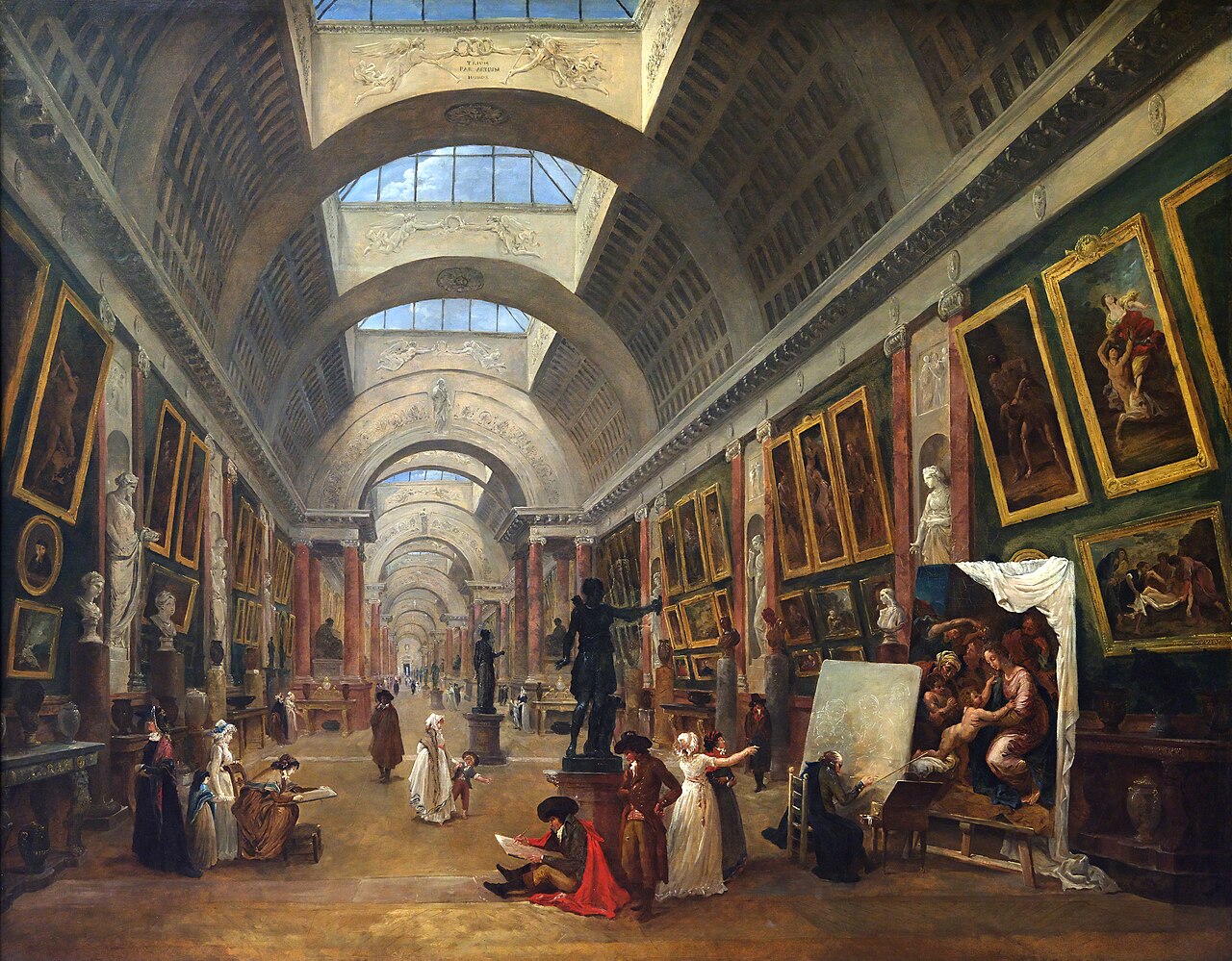 Projet d'aménagement de la Grande Galerie du Louvre, vers 1796 by Hubert Robert