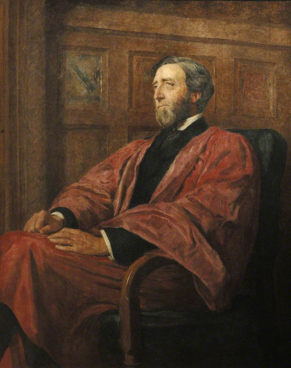 Arthur Wellesley Peel (1829–1912), 1st Viscount Peel, Commoner (1847), Visitor (1894), Speaker of the House of Commons (1884–1895) by Hubert von Herkomer