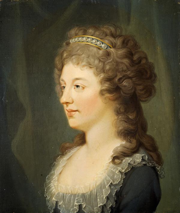 Charlotte Stuart, Duchess of Albany, 1753 - 1789. Daughter of Prince Charles Edward Stuart by Hugh Douglas Hamilton