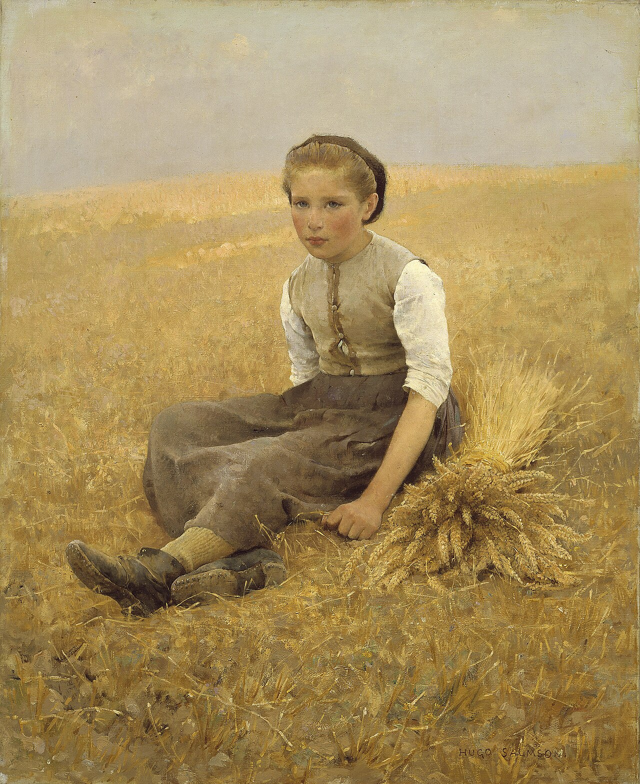 The Little Gleaner by Hugo Salmson