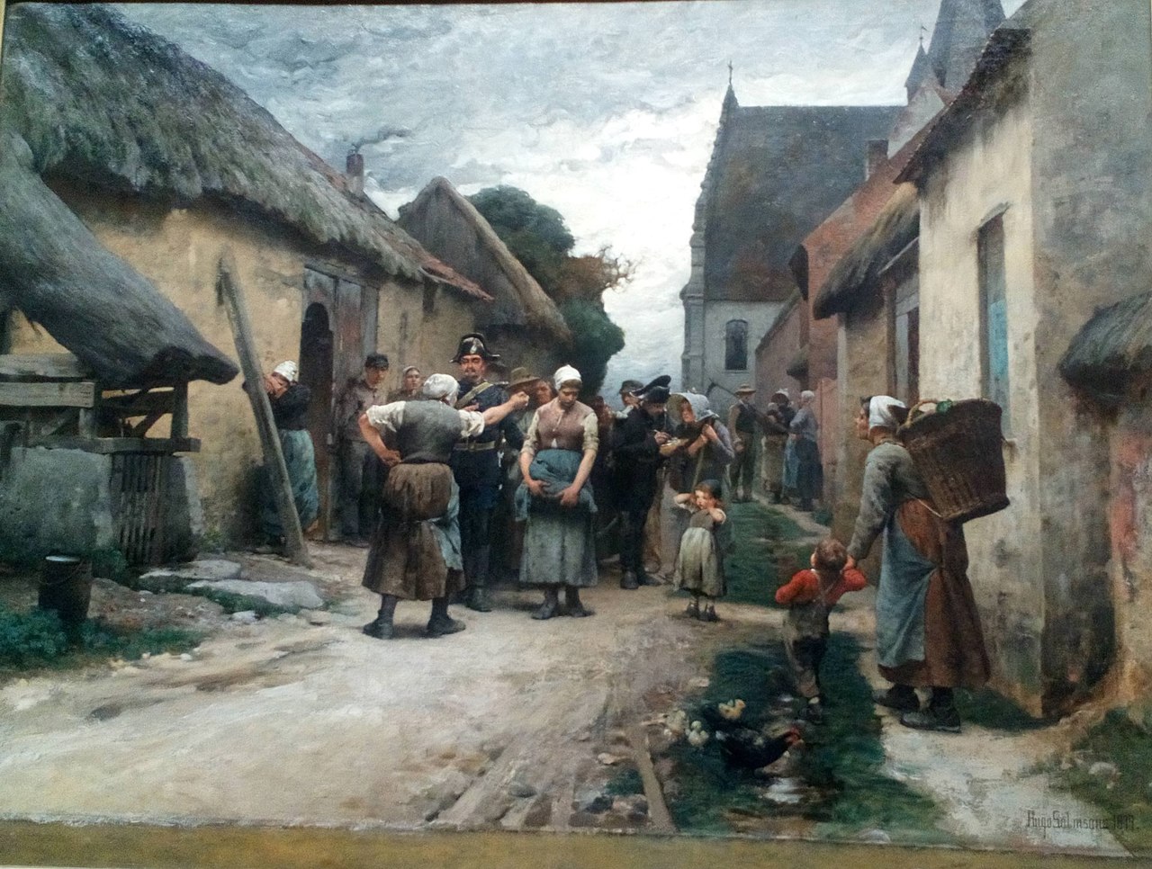 Une arrestation dans un village de Picardie by Hugo Salmson