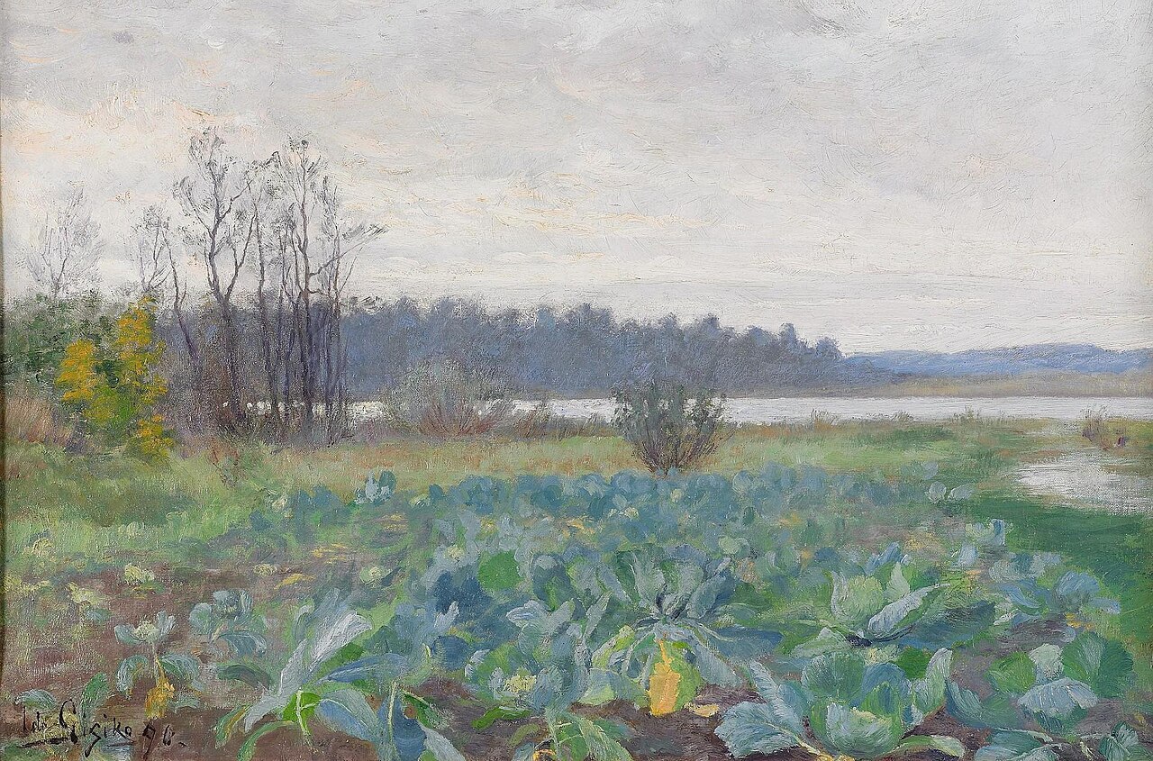 Coastal Landscape with Cabbage Field by Ida Gisiko-Spärck