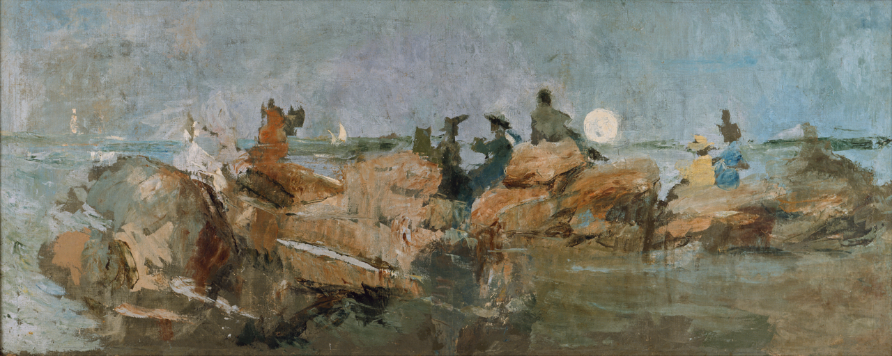 Anochecer en la escollera III by Ignacio Pinazo Camarlench