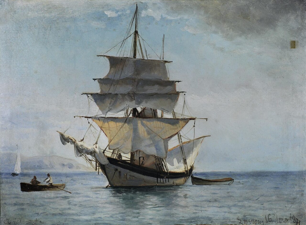 Caique at Spetses by Ioannis Altamouras