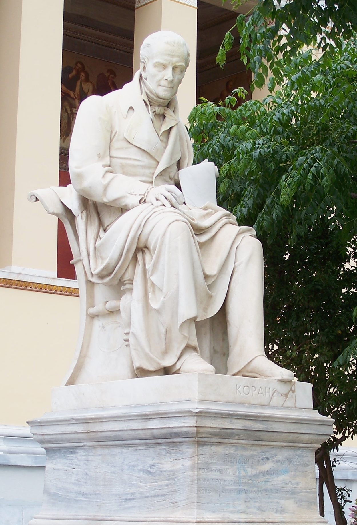 Statue of Adamantios Corais, Athens by Ioannis Kossos