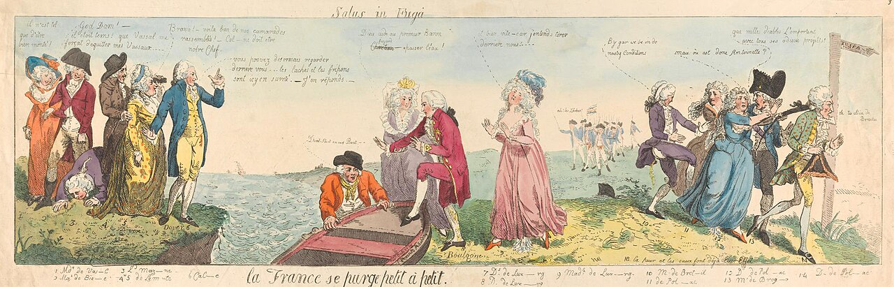Salus in Fugâ - La France se Purge Petit à Petit by Isaac Cruikshank